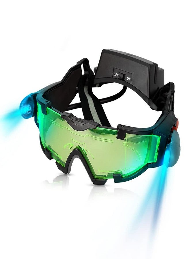 AGM Kids Night Vision Goggles, Adjustable Spy Gear Night Mission Goggles with Flip-Out Lights Green Lens - Image 1